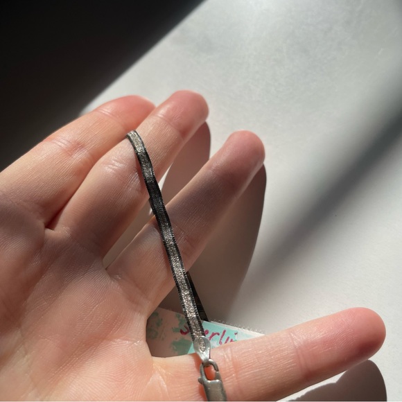 Sterling Silver Wavy Sparkly Bracelet - Picture 4 of 7